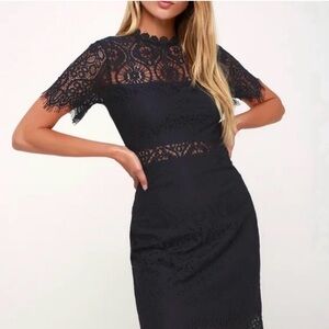 Lulu’s Navy Lace Dress
